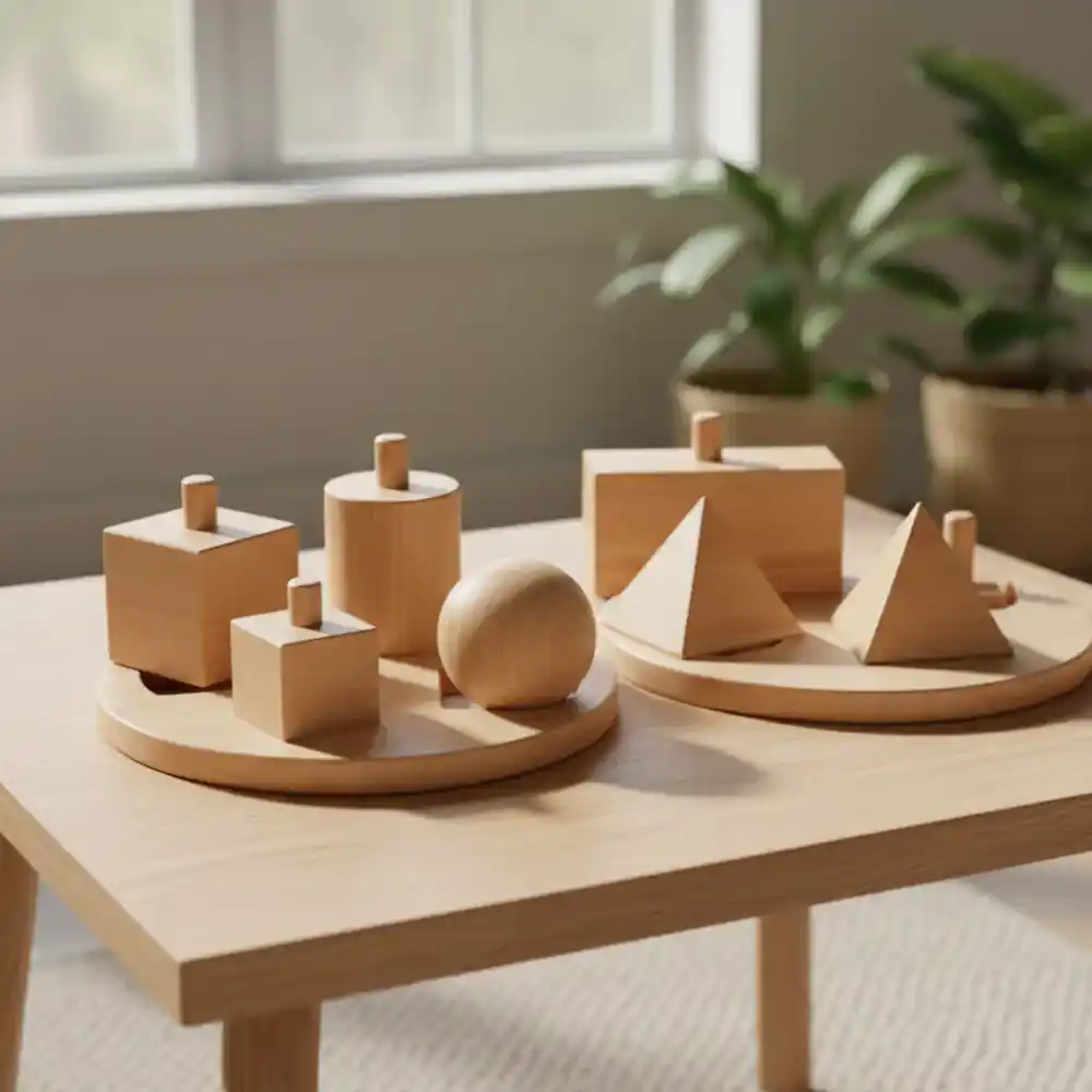 Montessori wooden sorting shapes